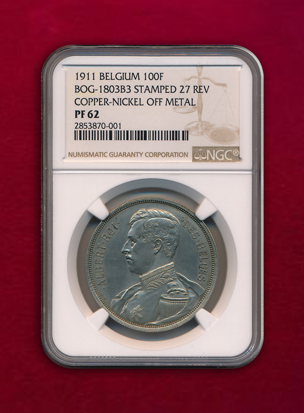 【 ベルギー 】Pattern 100 Francs  1911