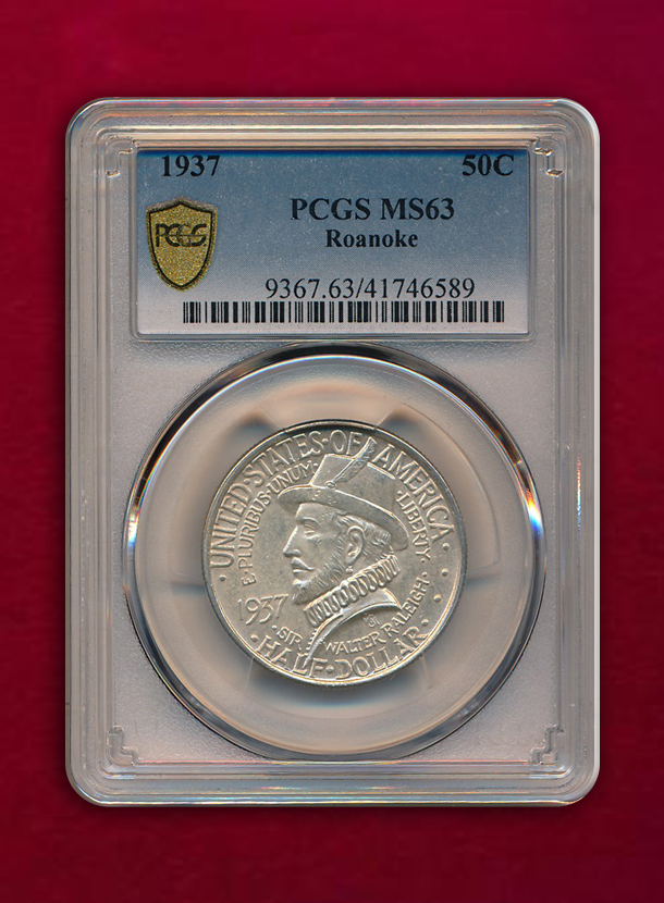 【U.S.A 】1/2 Dollar  1937  ローノーク