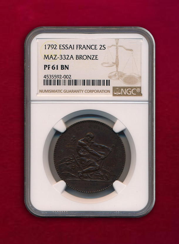 【フランス】Essai 2 Sols  1792