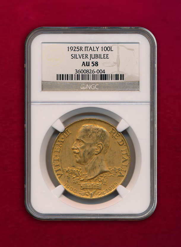 【イタリア】100 Lire  1925-R  V.エマヌエレ3世