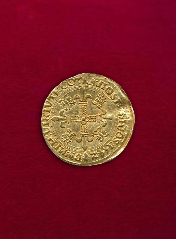 【西領ネーデルラント・ブラバント】Couronne d’or au Soleil  N.D  3.36g