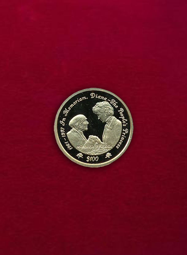 【シエラレオネ】100 Dollars  1997  ダイアナとマザーテレサ