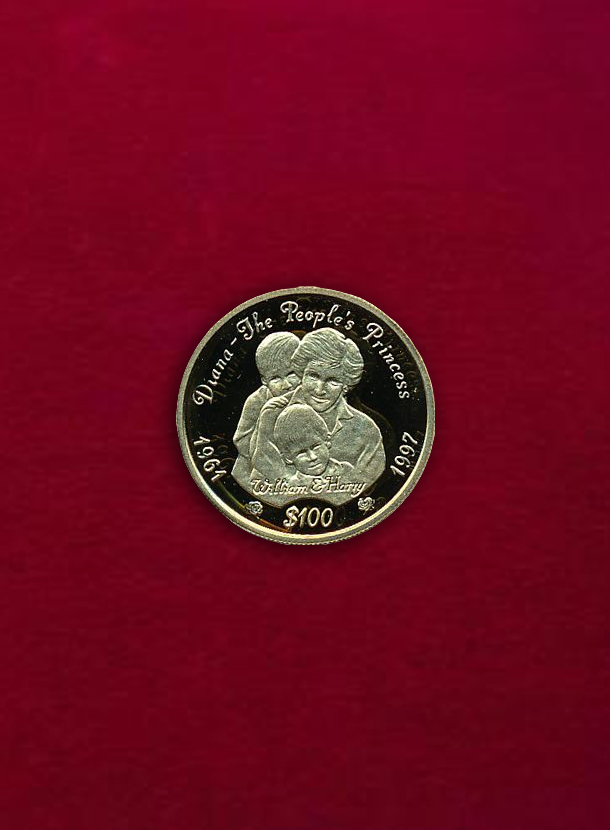 【シエラレオネ】100 Dollars  1997  ダイアナと2人の王子