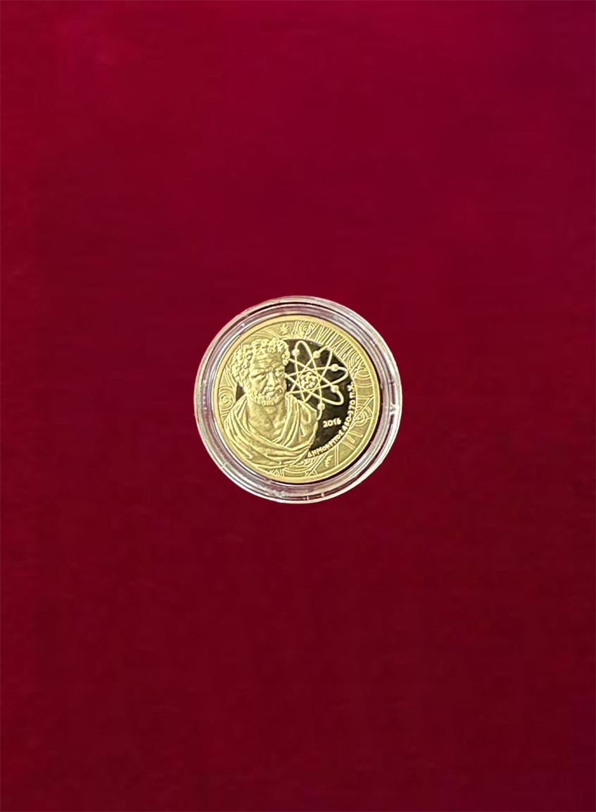 【ギリシア】200ユーロ（Euro）金貨　2016　プルーフ　デモクリトス　ケース付き