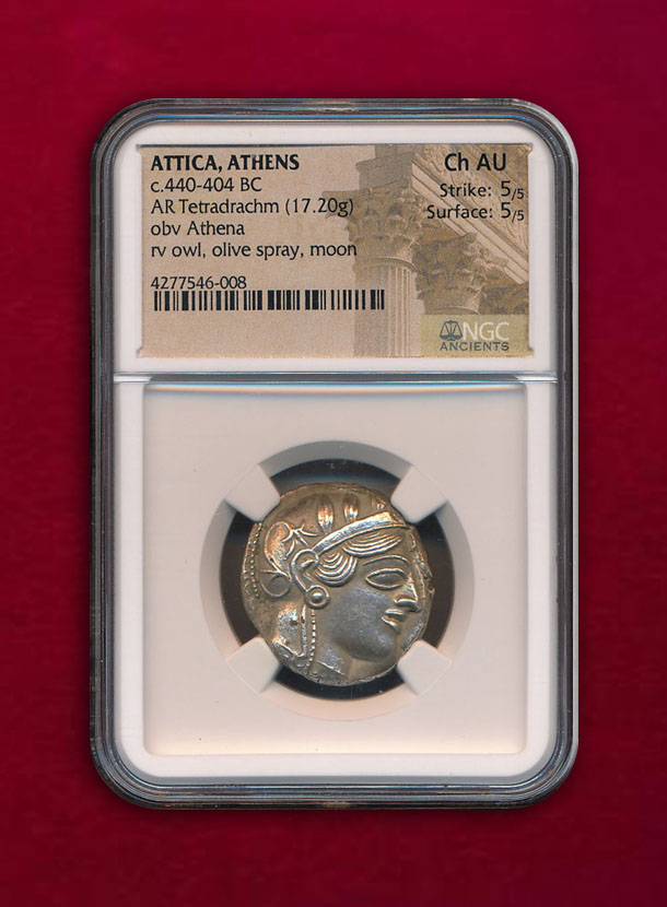 【アッティカ・アテネ】Tetradrachm c.440-404 BC