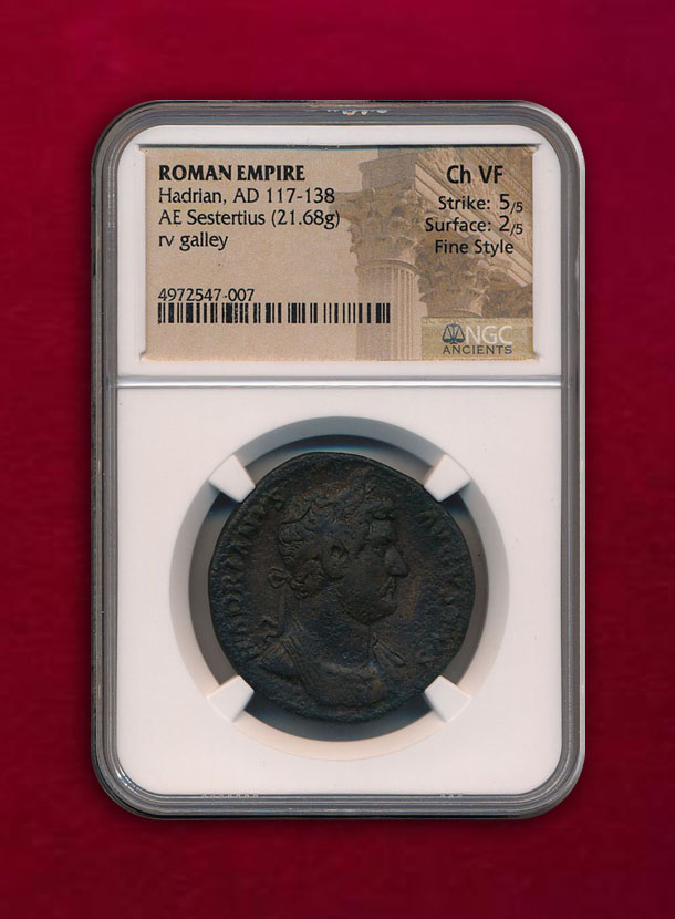 【ローマ帝国】AE Sestertius AD 117-138 ハドリアヌス