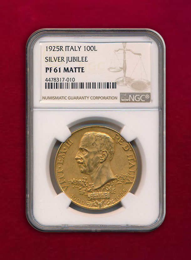 【イタリア】100 Lire 1925-R 治世25周年