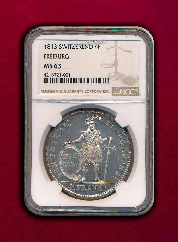 【スイス・フライブルク】4 Franken 1813