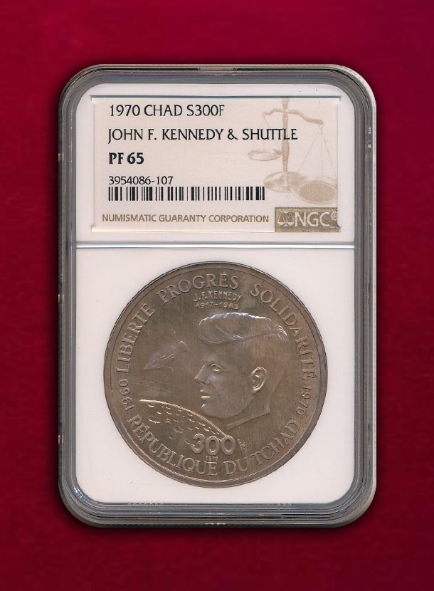 【チャド】300 Francs 1970 J.F.ケネディ