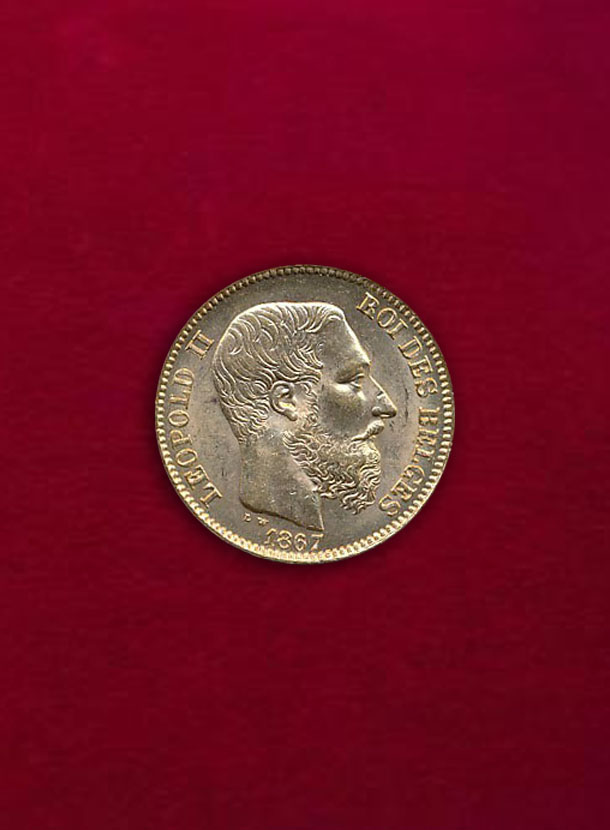 【ベルギー】20 Francs 1867