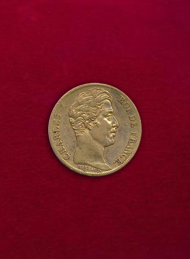 【フランス】20 Francs 1825-A シャルル10世