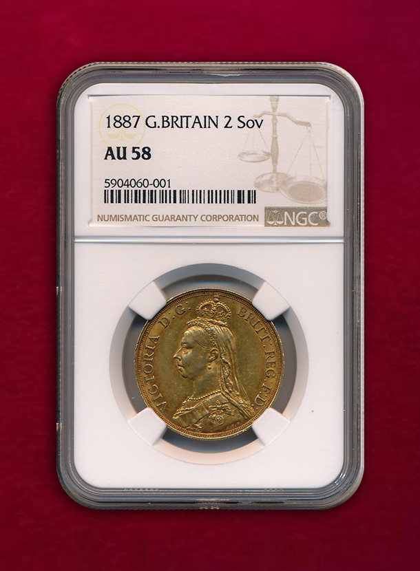 【 イギリス 】2 Pounds  1887  ヴィクトリア ジュビリー