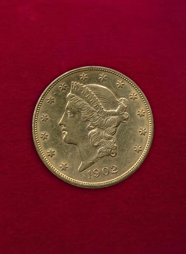 【 U.S.A. 】 20 Dollars 1902-S　女神