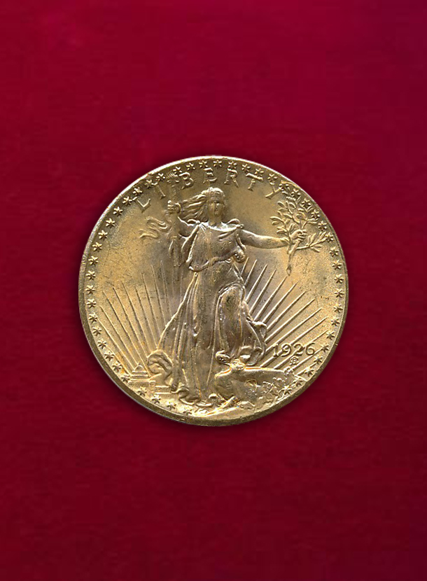 【 U.S.A. 】 20 Dollars 1926　立像