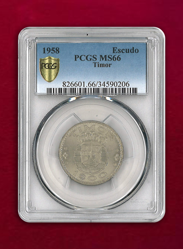 【ポルトガル領 ティモール】Escudo　1958　PCGS MS66