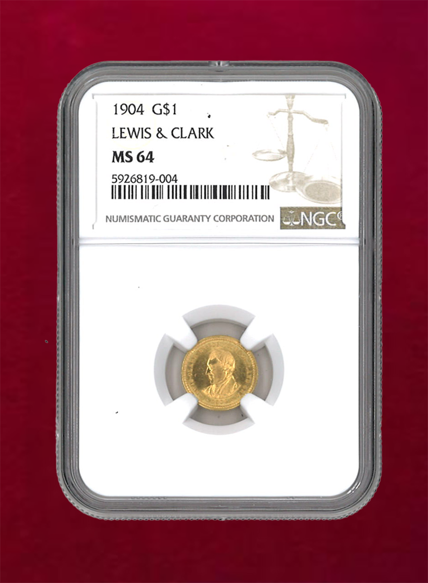 【U.S.A】G $1　LEWIS&CLARK　1904　NGC MS64