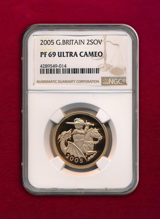 【イギリス 】2 Pounds　2005　馬上の騎士