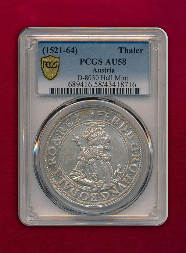 【神聖ローマ帝国】Thaler　N.D(1521-64)　フェルディナンド1世