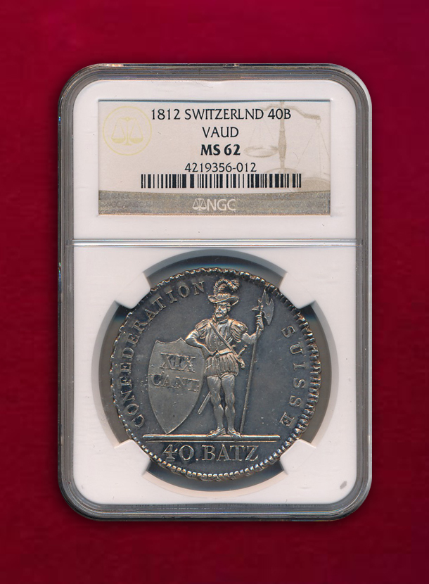 【スイス・ヴォー】40 Batzen　1812